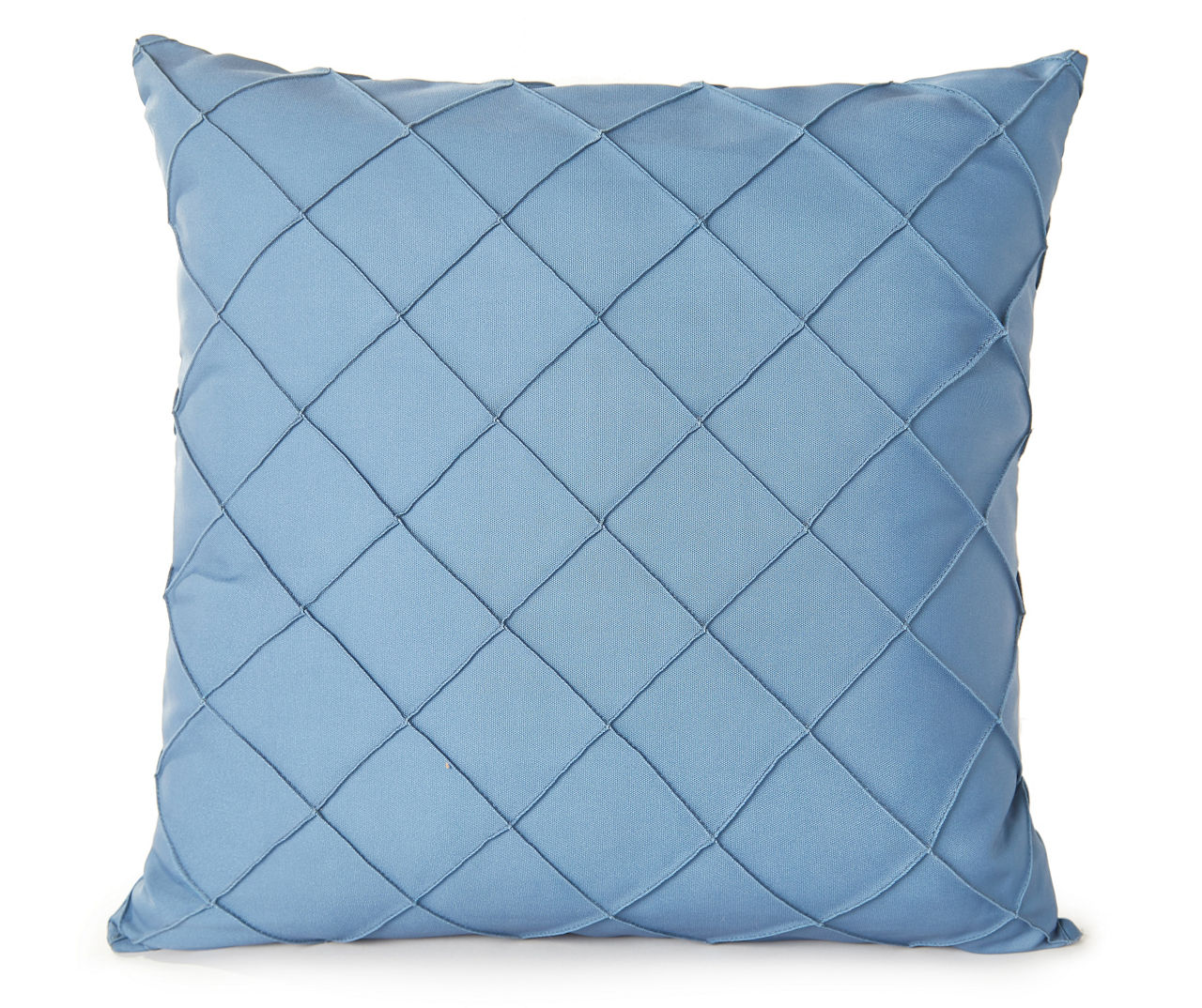 Moonlight Blue Diamond Pintuck Outdoor Throw Pillow