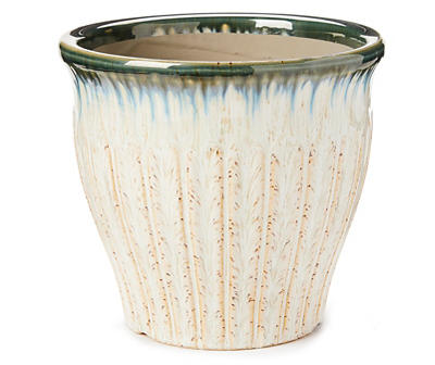 7.9" Aqua Reactive Glaze Ceramic Planter