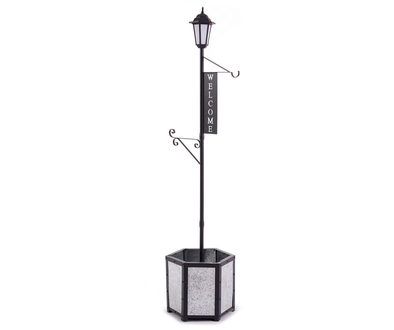 Solar light post with deals planter base