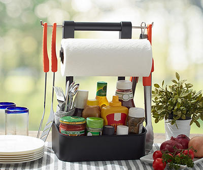 Collapsible Barbecue Serving Caddy