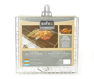 Flexible Grilling Basket with Folding Handle