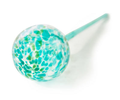 Blue Speckled Glass Watering Globe