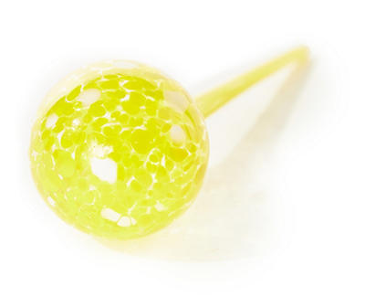 Yellow Speckled Glass Watering Globe