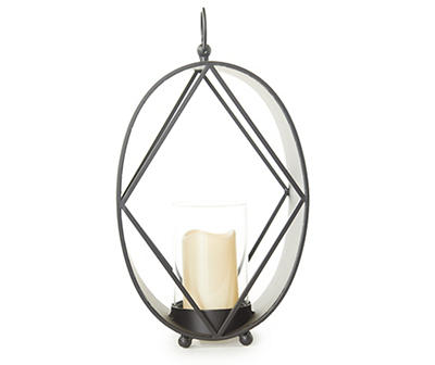 Broyhill Black Footed Metal LED Candle Lantern