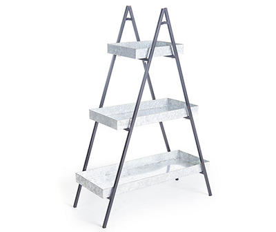 Galvanized 3-Tier A-Frame Metal Plant Stand