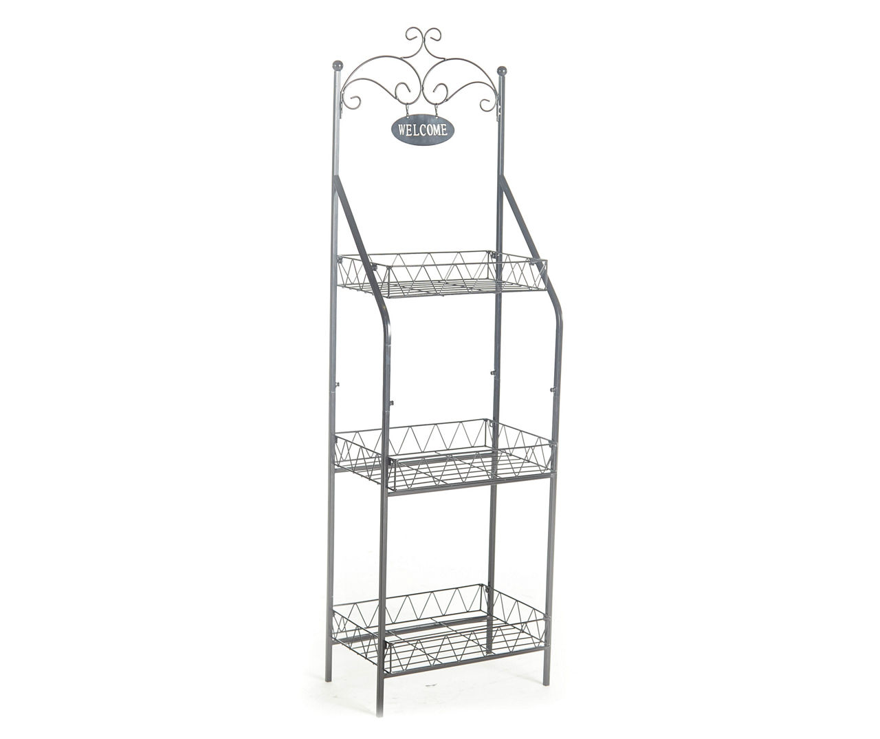 Real Living Galvanized Planter 3-Tier Metal Stand