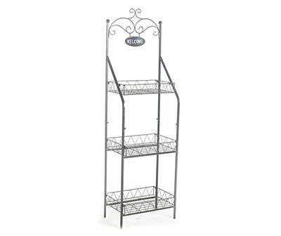 3 TIER WELCOME METAL PLANT STAND