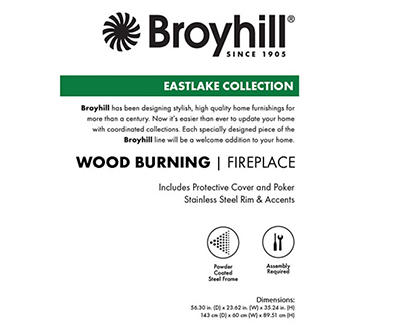 56.3" Eastlake Wood Burning Fireplace