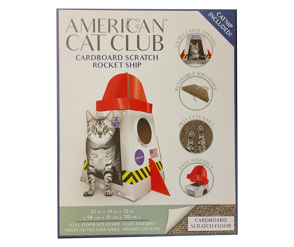 American Cat Club Rocket Ship Scratcher Toy Big Lots