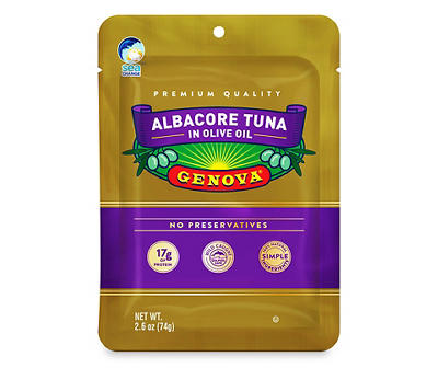 Genova Premium Quality Albacore Tuna in Olive Oil 2.6 ounces