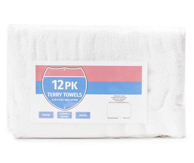 White French Terry Towel, 12-Pack