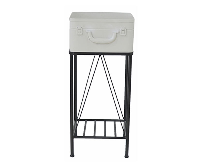 27.13" Suitcase Look Metal Plant Stand