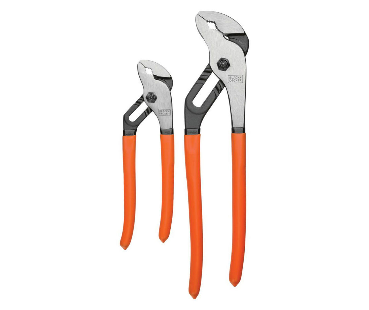 Black + Decker Orange & Silver 2Piece Groove Joint Pliers Set Big Lots