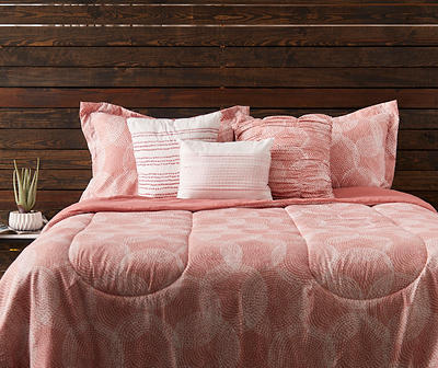 Desert Sand Red Bursts Bed-in-a-Bag Queen 10-Piece Comforter Set