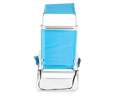 Light Blue Folding Canopy Beach Chair