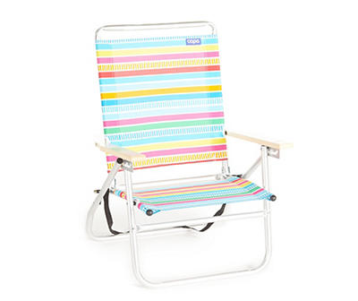 Stripe Mid-Height Folding Beach Chair