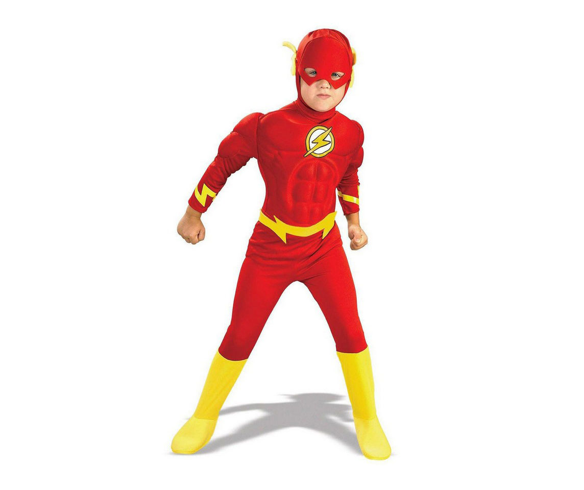 Toddlers Size 2-4T Deluxe Muscle Chest The Flash Costume