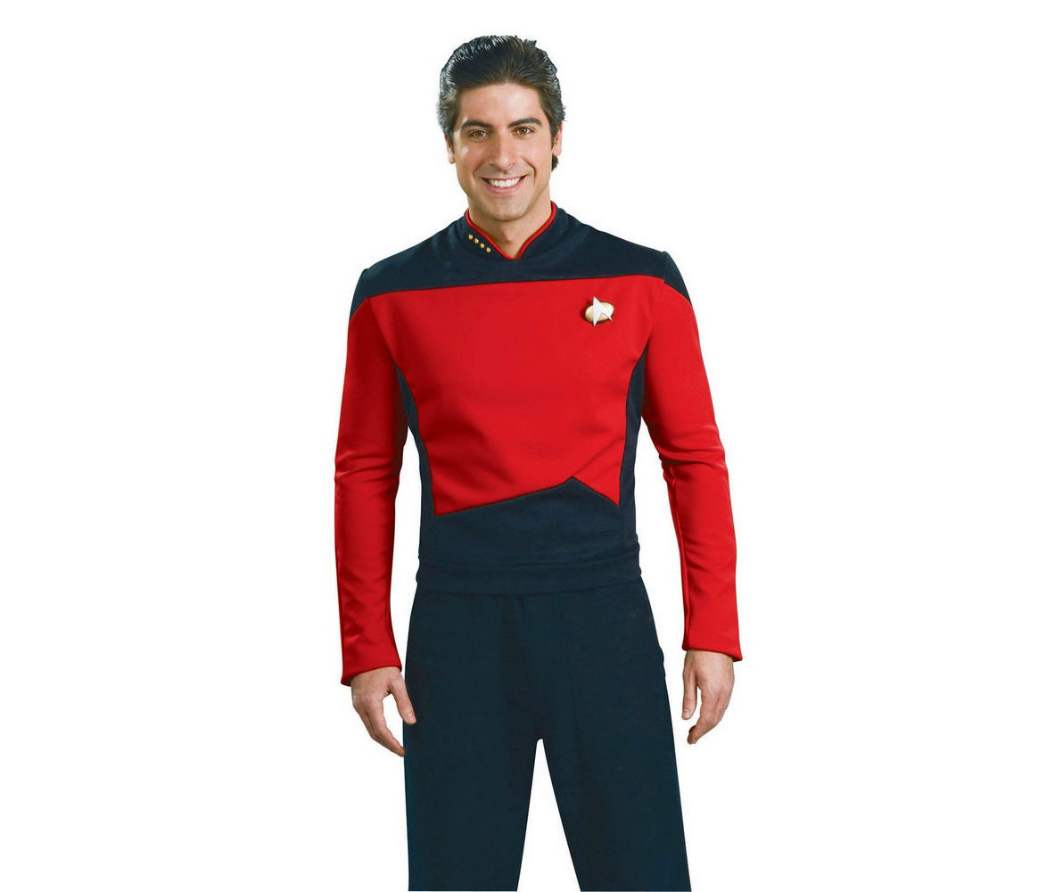 Adult Size M Star Trek The Next Generation Deluxe Red Shirt Costume