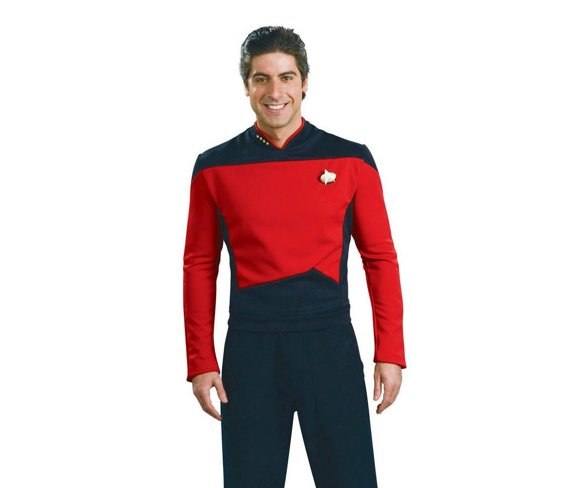 Adult Size L Star Trek The Next Generation Deluxe Red Shirt Costume