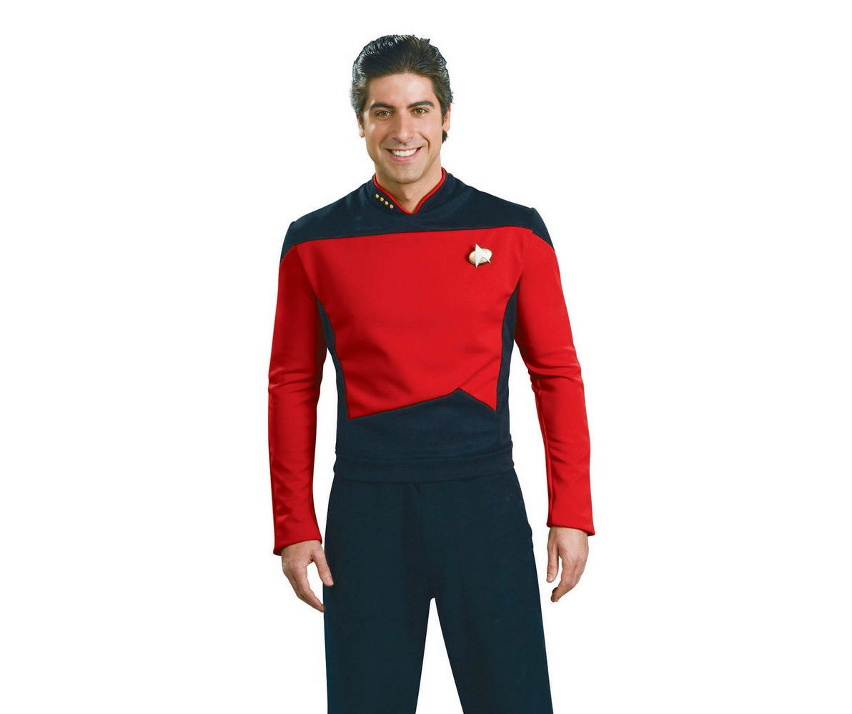 Adult Size X-Large Star Trek The Next Generation Deluxe Red Shirt Costume