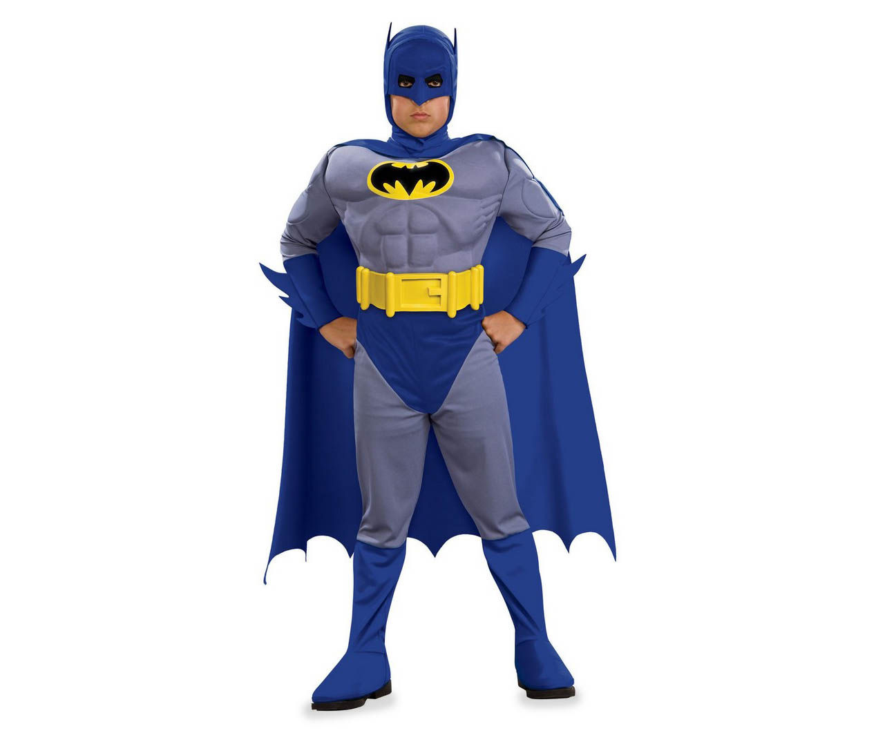 Toddlers The Brave & The Bold Deluxe Muscle Chest Batman Costume