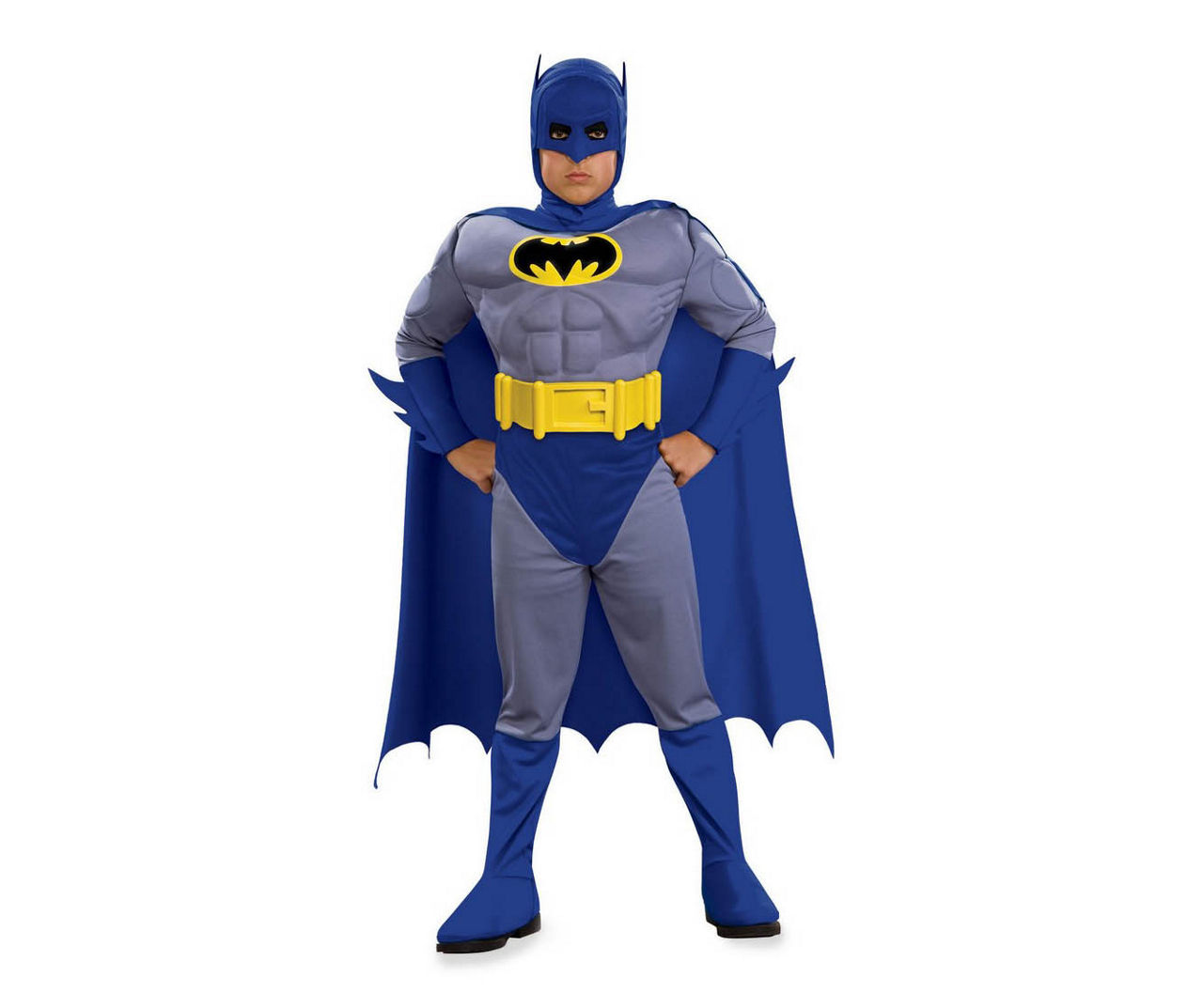 Kids Size L The Brave & The Bold Deluxe Muscle Chest Batman Costume