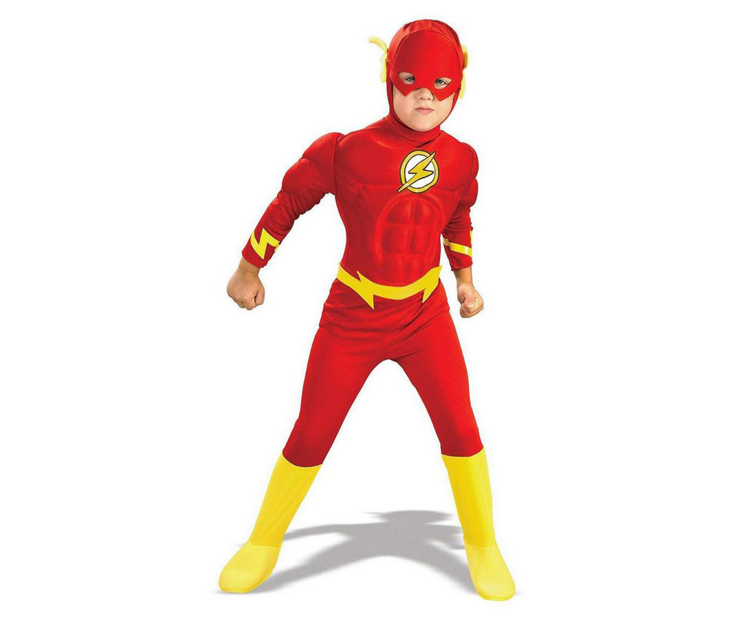 Kids Size S Deluxe Muscle Chest The Flash Costume