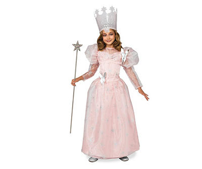 Kids Size M Wizard Of Oz Deluxe Glinda The Good Witch Costume
