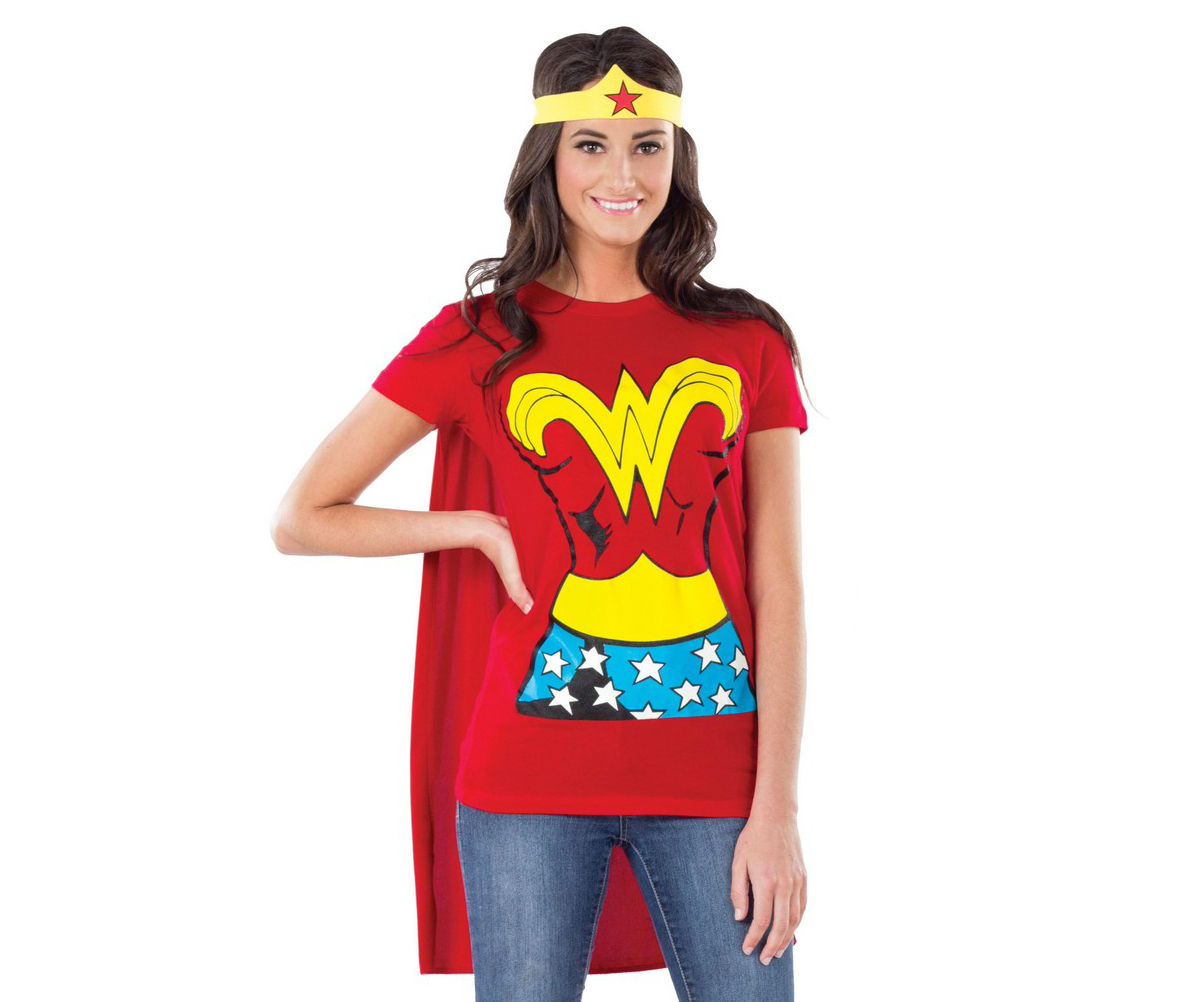 Adult Size S Wonder Woman T-Shirt Costume Kit