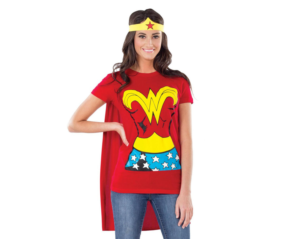 Wonder Woman Adult TShirt With Cape Costume Big Lots