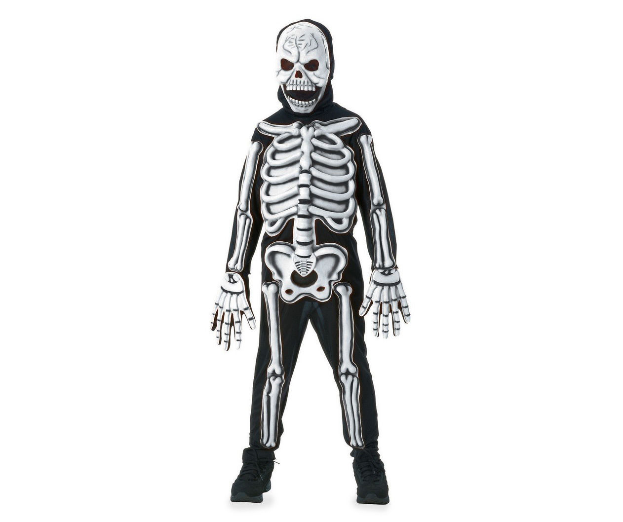 Kids Size S Glow-in-the-Dark Skeleton Costume