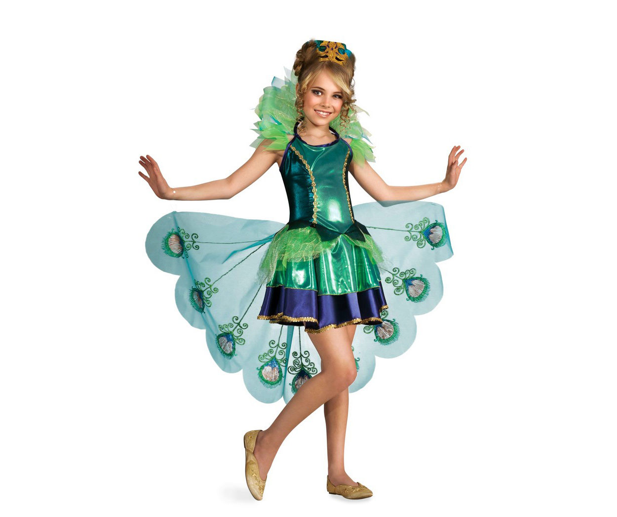 Girl's X-Large Peacock Costume