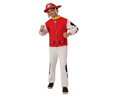 Men's Paw Patrol Adult Marshall Costume Jumpsuit
