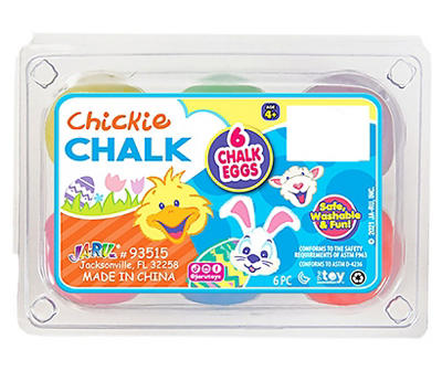 Chickie Chalk Multicolor Easter Egg Chalk, 6-Pack