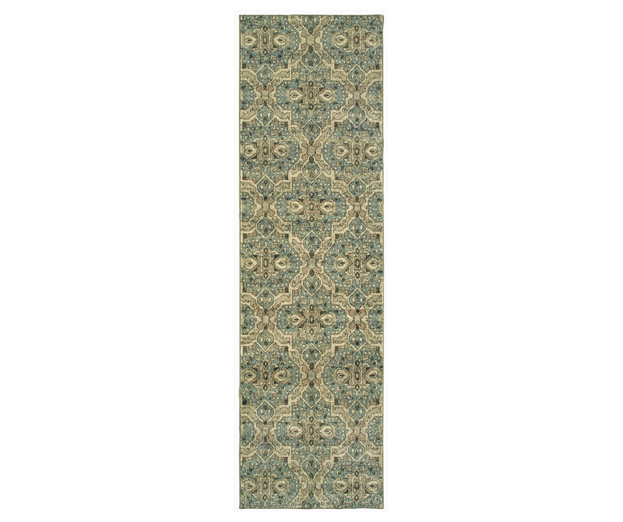 Ralea Ivory & Blue Traditional Pattern Area Rug, (3'10" x 5'5")