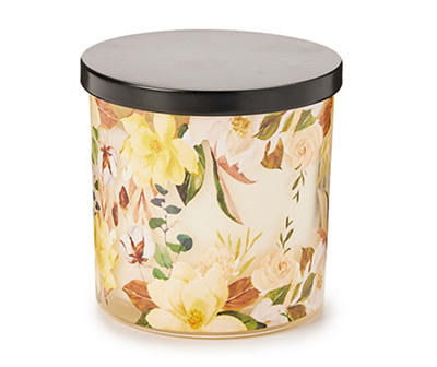 Spring Morning White & Green Floral Jar Candle, 14 oz.