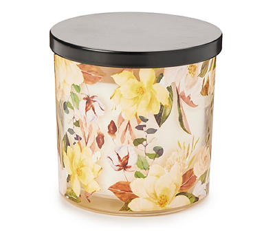 Apple Blossom White & Green Floral Jar Candle, 14 oz.