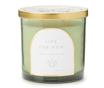 Moss & Stone Green & White Butterfly Jar Candle, 14 oz.
