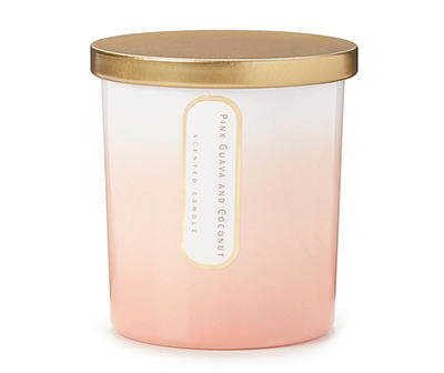Pink Guava & Coconut Pink & White Ombre Jar Candle, 10 oz.