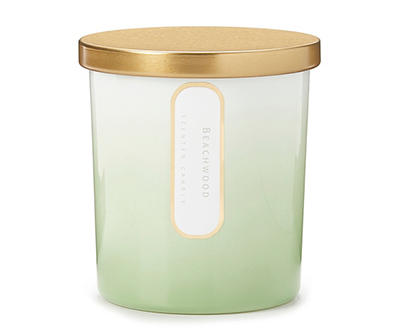 Beachwood Green & White Ombre Jar Candle, 10 oz.