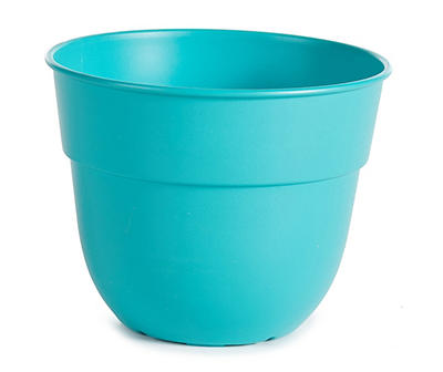 Real Living Round Plastic Planter with Built-In Saucer