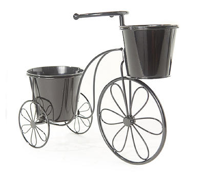 Tabletop Metal Bicycle/Tricycle Planter Gray or White 