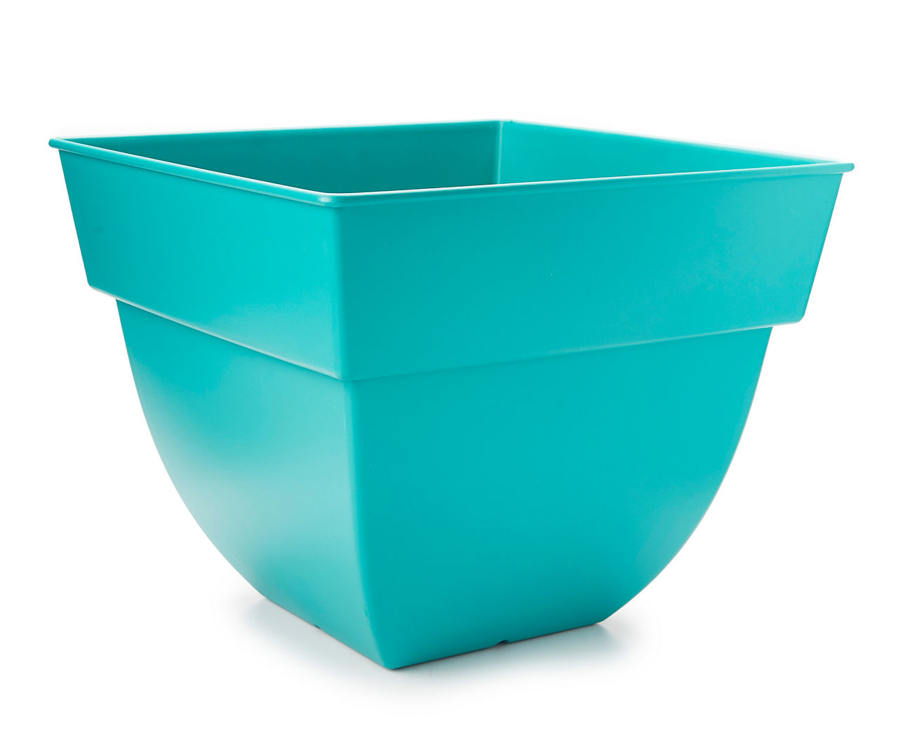 15IN SQ TEAL PLASTIC PLANTER