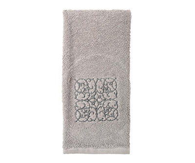 Mollie Drizzle Damask Square Embroidered Hand Towel
