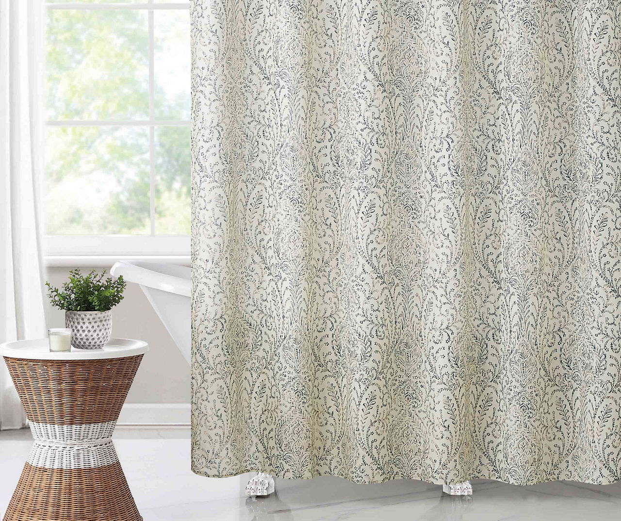 Broyhill Arlo Ginger Paisley Fabric Shower Curtain Set Big Lots
