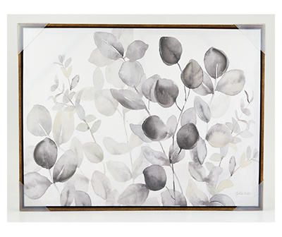 White & Gray Eucalyptus Framed Canvas