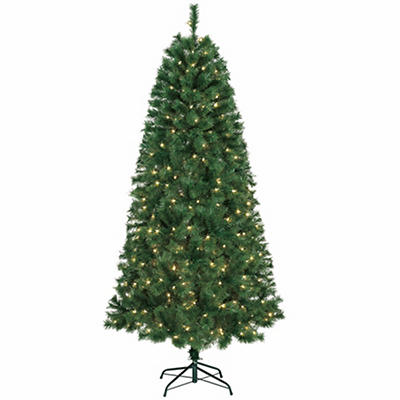 7' Cashmere Pre-Lit Artificial Christmas Tree with Clear Lights
