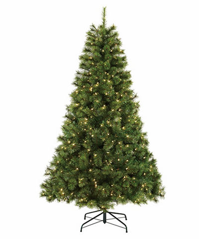7' Pre-Lit Artificial Christmas Tree with Clear Lights