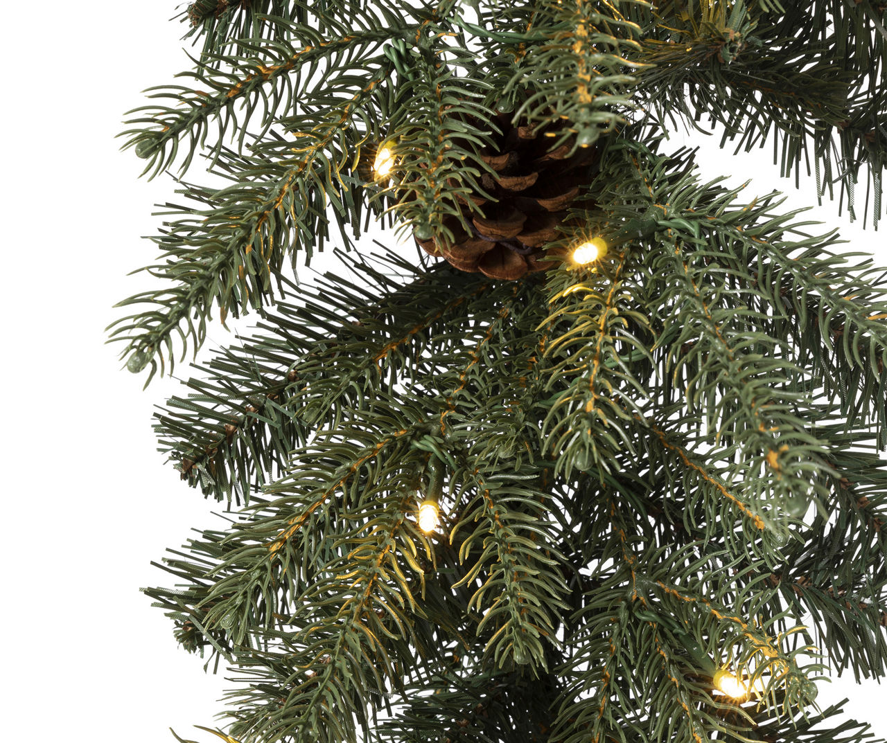 9' Warm White LED Pinecone Garland