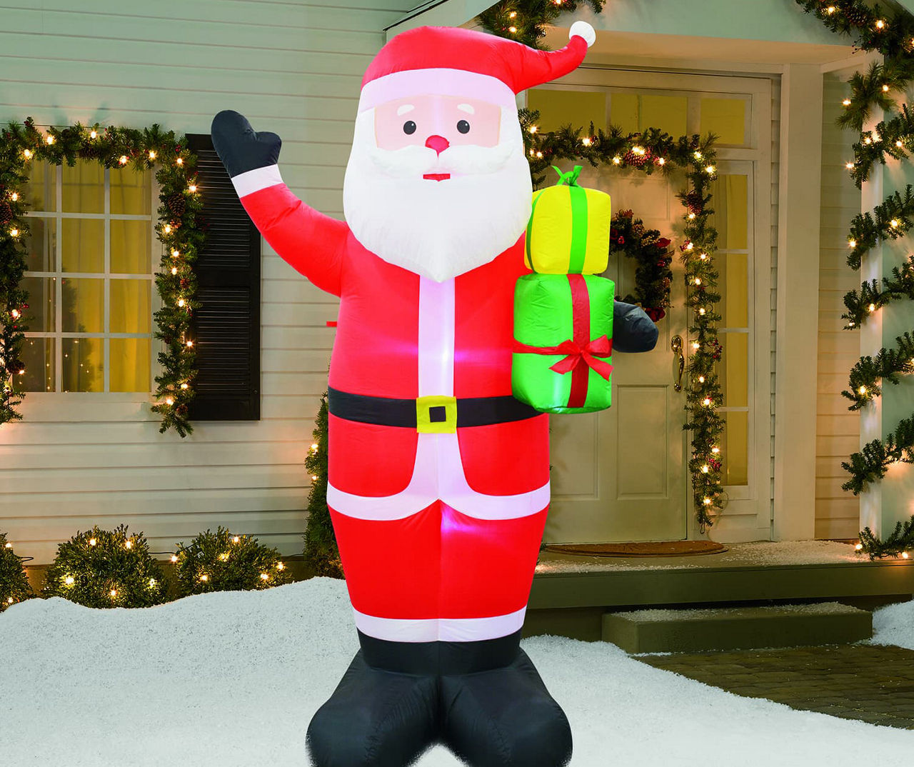 Jeco 8' Inflatable LED Santa Claus & Gifts | Big Lots